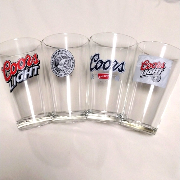 coors Dining Coors Beer Set Of 4 Pint Glasses Bar Or Home Poshmark